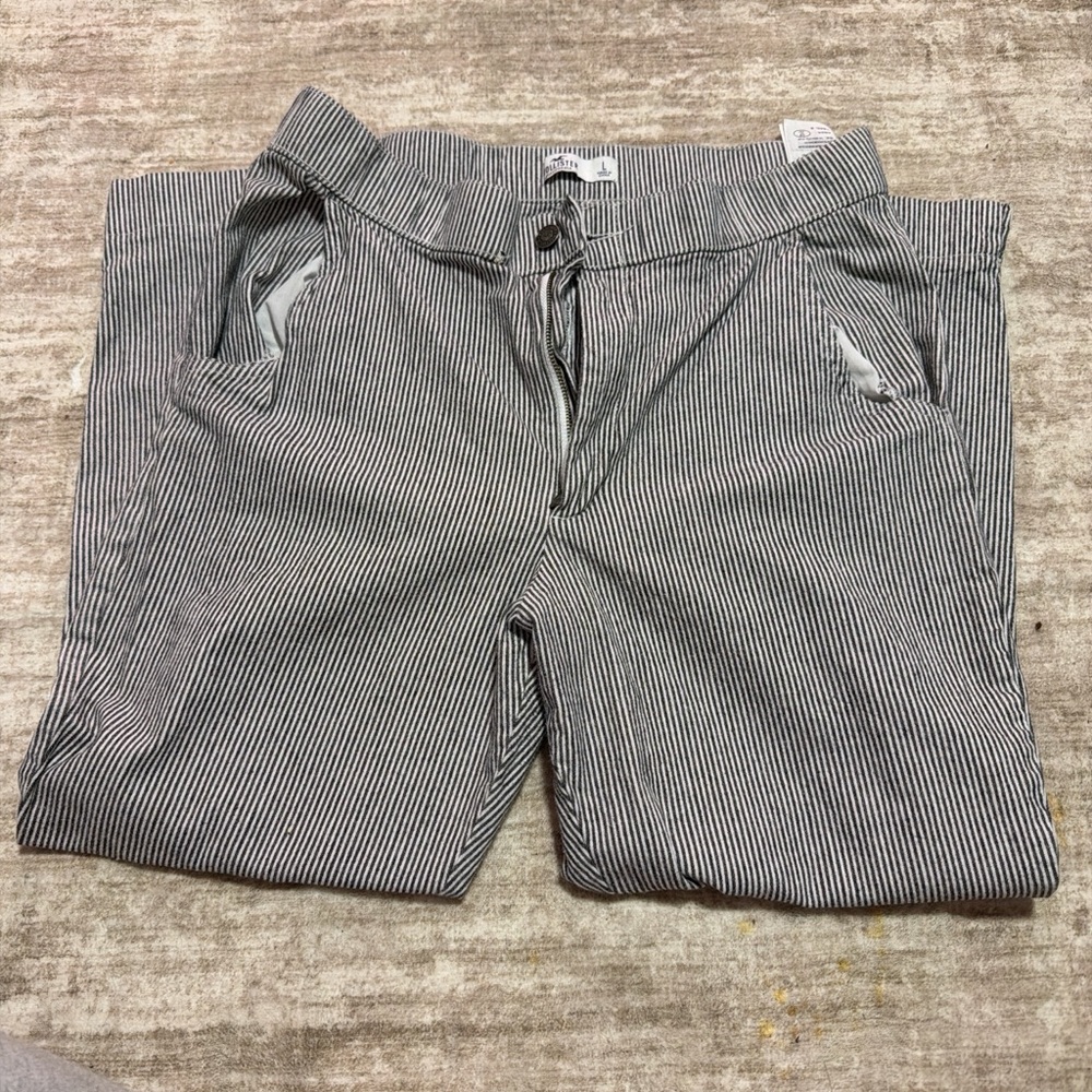 Hollister Black and White Pinstripe Pants